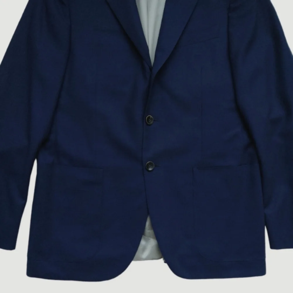 EREDI PISANO Lana Wool Navy Blue Loro Piana Fabric Jacket Blazer size IT 48